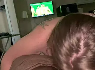 She Sloppily Sucks Big Black Cock