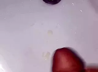 Intense Solo Masturbation Session Ends with Explosive Cum Release