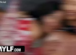 horny milf paisley porter bonds with stepfamily in christmas group sex