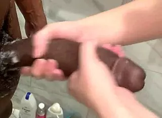 Stepbrother convinces stepsisters to try anal in the shower, huge dick action!