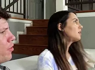 Stepbrother WHIPS OUT his COCK for Stepsister to SLOBBER