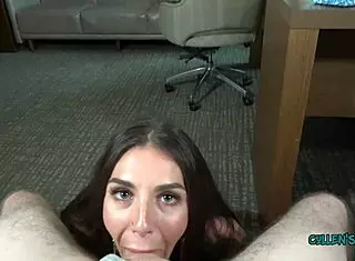 brenna mckenna seduces with teasing licks and deepthroat in cutie pad