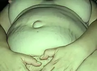 Milf plays with her soft pussy and cums under male domination