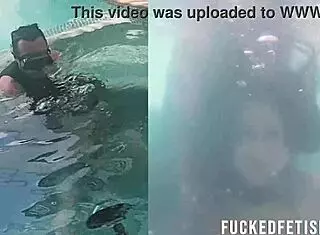 Helen Star's couple submission with oral and vibrator in pool