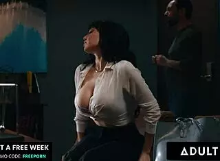 Can you believe this insatiable MILF getting fisted and fucked on the desk by the principal