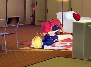 femdom hentai girl dominates her friend