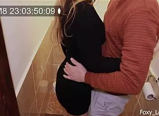Hot Wife Cheats with Stranger in Public Toilet