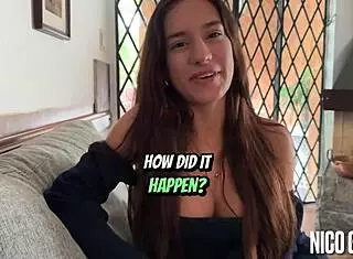 first casting with skinny 18yo brazilian teen doing pov blowjob and ball licking 😍