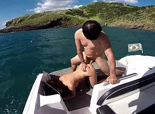 Joy Cardozo's boat trip turns into oral and live sex!
