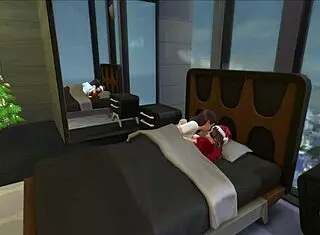 Christmas Morning Fuck Session With Shemale And Lesbian Action