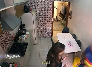 Hot Wife Thay Ksada Teases Delivery Man Fresh from Shower in Nightgown