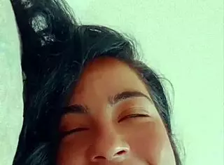 Gorgeous Latina Strokes Her Big Natural Tits!