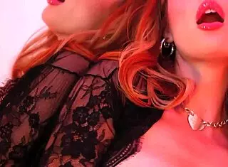 big booby redhead cant resist oily fuckfest with riding footjob handjob halloween