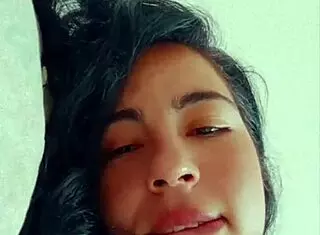 Gorgeous Latina Strokes Her Big Natural Tits!