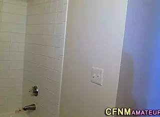 Busty Cfnm Babe Tugs Monster Cock