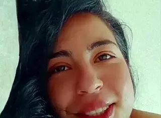 Gorgeous Latina Strokes Her Big Natural Tits!