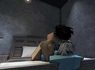 Just bending over for rough Roblox sex with a fiery hot demon.