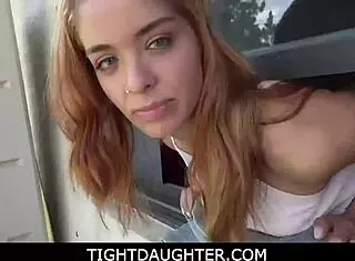 stepdaughter gets stuck in the window, father-in-law helps in taboo fantasy scenario