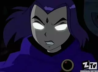 Teen Titans Raven In Action