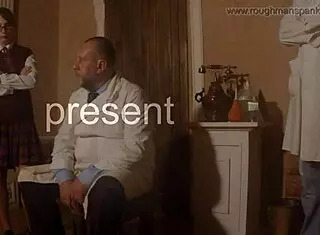 This is the ritual of spanking, where she gets thoroughly punished with each smack echoing.