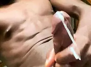 Feeling so horny, i had to stroke my big black cock solo at home, moaning and talking dirty to milk it out.