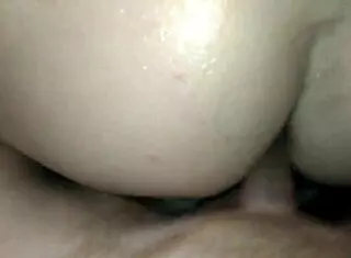 Hardcore fucking of mature brunette's hairy pussy in doggystyle at home