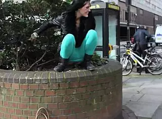 i pissed and flashed tits outdoors