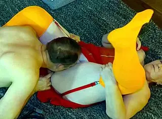 I, Granny Velma, perform the best undercover cunnilingus technique on this milf.