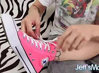 Natural Busty Blonde Babe Gives Teen Client a Relaxing Massage on the Table