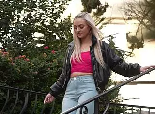 Two beautiful blondes play with a cock intensely