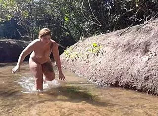 Crossdressing encounter with farm caretaker's big ass