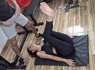 gym instructor fucks young girl in reality game