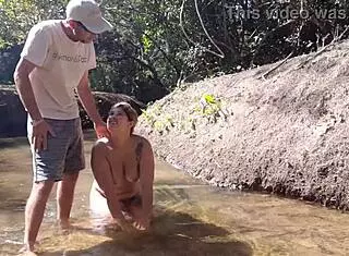 Crossdressing encounter with farm caretaker's big ass