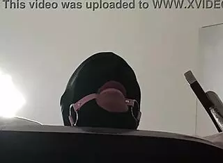 Tied up milf fucked in mouth, pussy, and ass blindfolded!