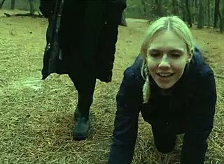 two sick perverts dragging bubble butt milf into woods for some fun 😏