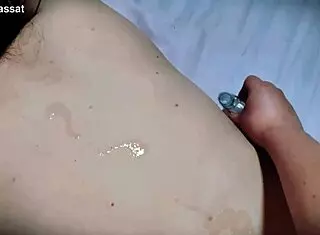 Pov Nicole's Thick Body And Hairy Pussy Get Greased Up