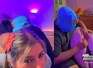 Blonde pawg devours cock after spanking