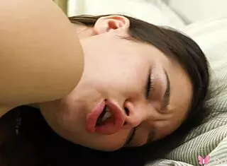 Solo Brunette Marika Sherman Plays with Pink Pussy on Bed in 4K