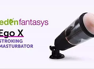 ego x stroking masturbator with suction cup for solo fun