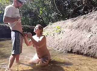 Crossdressing encounter with farm caretaker's big ass