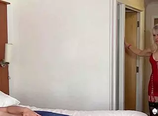 Curvy blonde mature blows intensely!