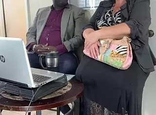 Blonde Milf Secretary Sucks Big Black Cock In Office