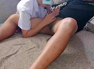 Delivery driver cums inside and outside my juicy pussy quickly.