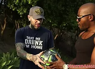 Inked Emo Babe Rides Interracially in Cowgirl