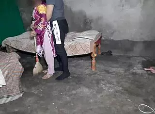 Hot and sexy British maid takes hard doggystyle pounding. Indian quickie in tight pussy leaves her bent over.