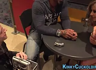 Domina Humiliates Cuckold with Cum