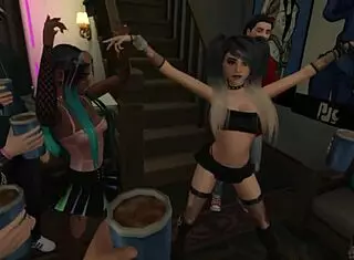 Feeling The Passion With Goth Girl At The Party From POV.