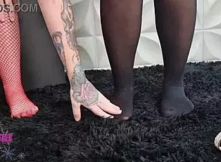 Learn sissy skills with my plump little maid in barefoot session