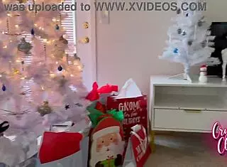 stepmom’s hairy christmas ride in hot pov action!