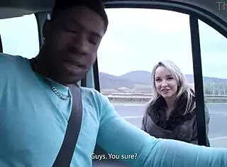 Francys Belle Hitch-Hikes into Extreme 5on1 BBC Deepthroat Action